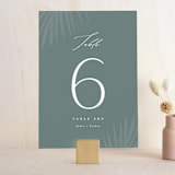 "Faded Palm" - Table Numbers in Mist by Lauren Chism - Front