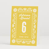 "Pretty Picado" - Table Numbers in Sunshine by Jessie Steury - Folded