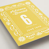 "Pretty Picado" - Table Numbers in Sunshine by Jessie Steury - Detail