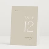 "oval" - Table Numbers in Natural by Leah Bisch - Folded