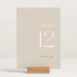 "oval" - Table Numbers in Natural by Leah Bisch - Displayed (stand not included)
