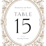 "charmed" - Table Numbers in Honey by Jen Owens - Detail