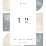 "Abstract Shapes" - Table Numbers in Vineyard by Paden Gillette - Detail