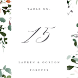 "The Field Of Love" - Table Numbers in Evergreen by Petra Kern - Detail