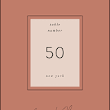 "Script" - Table Numbers in Mauve by Nazia Hyder - Detail