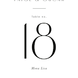 "Arcadia" - Table Numbers in Onyx by Jennifer Wick - Detail