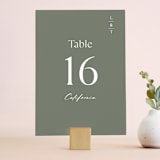 "Modern Bookmark" - Table Numbers in Cactus by Jill Means - Front