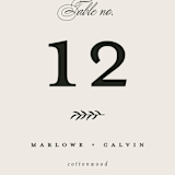 "Surround" - Table Numbers in Ivory by Brianne Larsen - Detail