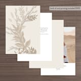 "Preserved Fall Botanicals" - Table Numbers in Linen by Erin Deegan - Back of Card Options