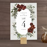 "harvest" - Table Numbers in Cabernet by Everett Paper Goods - Front
