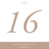 "Luna" - Table Numbers in Latte by Blustery August - Detail