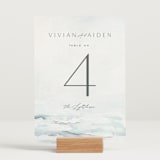 "At Sea" - Table Numbers in Sky by Nicoletta Savod - Displayed (stand not included)