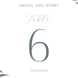 "Collection" - Table Numbers in Blanco by Kaydi Bishop - Detail