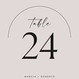 "Overjoyed" - Table Numbers in Almond by Jill Means - Detail