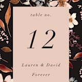 "Silky Way" - Table Numbers in Midnight by Petra Kern - Detail