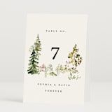 "Great Outdoors" - Table Numbers in Forest by Petra Kern - Folded