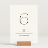 "Initial" - Table Numbers in Pearl by Jennifer Postorino - Displayed (stand not included)