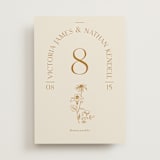 "Floral Type Arch" - Table Numbers in Cream by Baumbirdy - Front