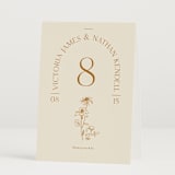 "Floral Type Arch" - Table Numbers in Cream by Baumbirdy - Folded