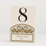 "Floral mosaic" - Table Numbers in Sand by GeekInk Design - Folded