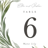 "Orchard" - Table Numbers in Laurel Bough by Erin L. Wilson - Detail