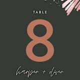 "lush romance" - Table Numbers in Palm by Robin Ott - Detail