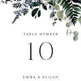 "On and On" - Table Numbers in Botanical Bouquet by Design Lotus - Detail