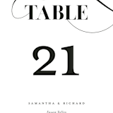 "whimsical ampersand" - Table Numbers in Black Tie by Laura Hamm - Detail