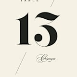 "Big Date" - Table Numbers in Ivory by Anastasia Makarova - Detail