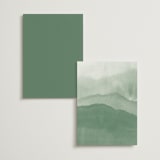 "Over the mountains" - Table Numbers in Fern by Helen Halik - Back of Card Options