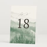 "Over the mountains" - Table Numbers in Fern by Helen Halik - Folded