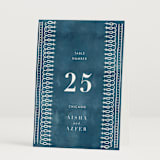 "Kantha Quilt" - Table Numbers in Indigo by Nazia Hyder - Folded