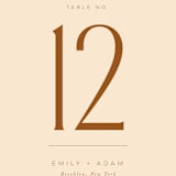 "Classic Touch" - Table Numbers in Rust by April Astudillo - Detail