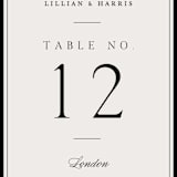 "Cambridge" - Table Numbers in Tuxedo by Amy Kross - Detail