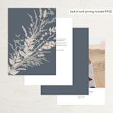 "Winter White Botanicals" - Table Numbers in Slate by Erin Deegan - Back of Card Options