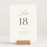 "Everly" - Table Numbers in Snow by Hooray Creative - Displayed (stand not included)