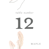 "Autumn Euphoria" - Table Numbers in Autumn Kiss by Design Lotus - Detail