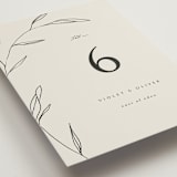 "Waldorf" - Table Numbers in Taupe by Kelly Schmidt - Detail