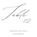 "By Your Side" - Table Numbers in Crest by Design Lotus - Detail