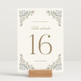 "Wild Flora" - Table Numbers in Meadow by Kristen Smith - Displayed (stand not included)