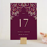 "Henna" - Table Numbers in Mixed Berry by fatfatin - Front