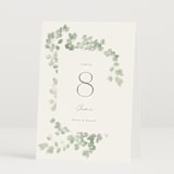"Vining" - Table Numbers in Eucalyptus by Kristie Kern - Folded