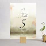 "Pastel Sky" - Table Numbers in Moss by Hannah Williams - Front