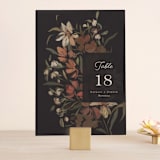 "Fall Garden Bouquet" - Table Numbers in Rust by Grace Kreinbrink - Front