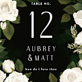 "Rose Garden" - Table Numbers in Porcelain by Susan Moyal - Detail