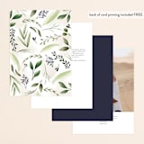 "Greenery Banner" - Table Numbers in Navy by Susan Moyal - Back of Card Options