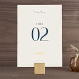 "Ophelia" - Table Numbers in Golden by Mere Paper - Front
