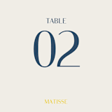 "Ophelia" - Table Numbers in Golden by Mere Paper - Detail