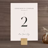 "Genevieve" - Table Numbers in Cream by Sandra Picco Design - Front