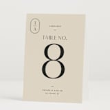 "Amara" - Table Numbers in Sand by Robert and Stella - Folded